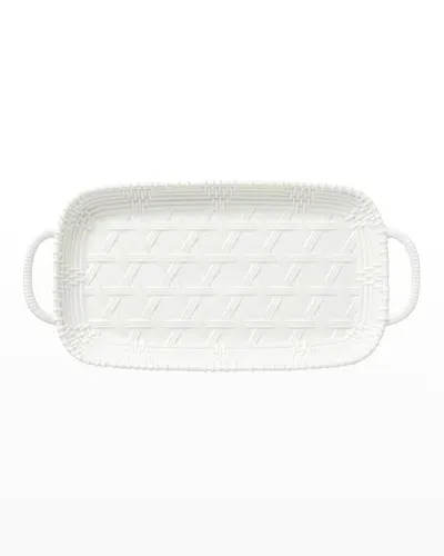 Lenox Wicker Creek Handled Tray In White