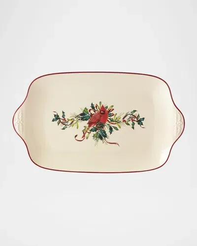 Lenox Winter Greetings Oversized Platter In Ivory