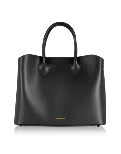 Leparmentier Paris Jackie Leather Tote Bag In Black