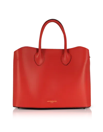 Leparmentier Paris Jackie Leather Tote Bag In Red