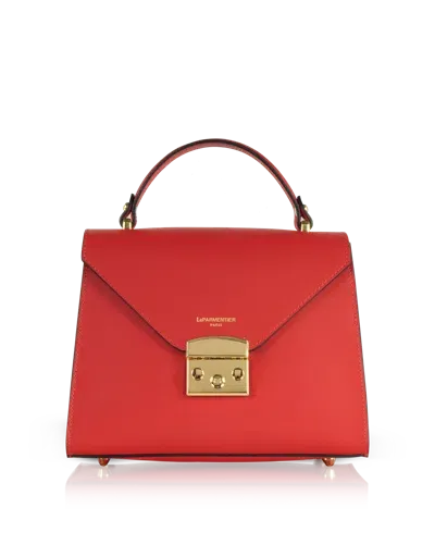 Leparmentier Paris Peggy Leather Top Handle Satchel Bag In Red