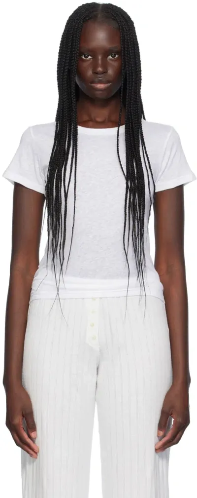 Leset White Laura Slim Fit T-shirt