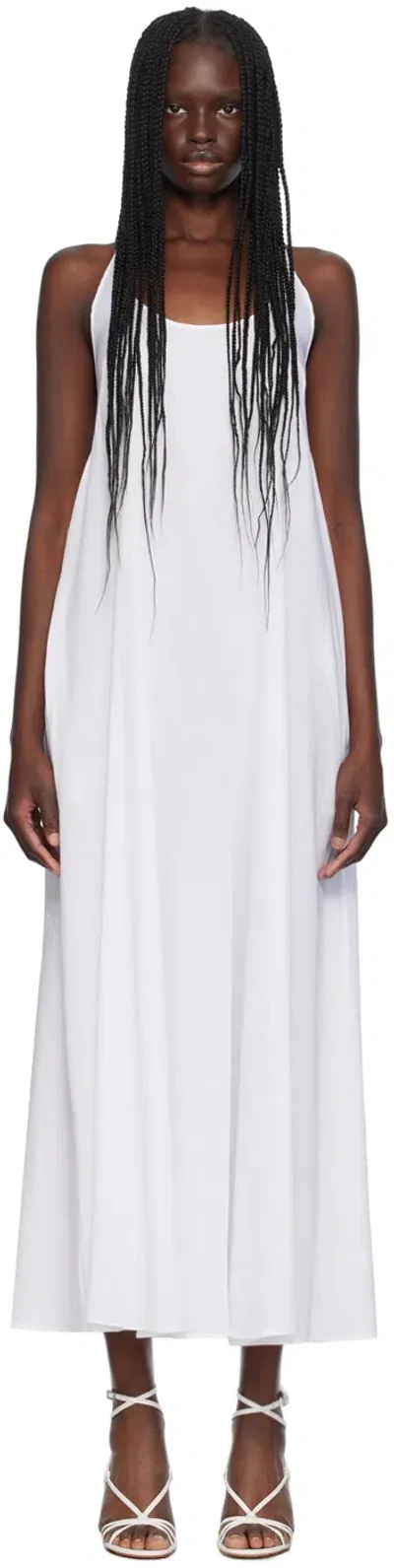 Leset White Yoko Tank Maxi Dress