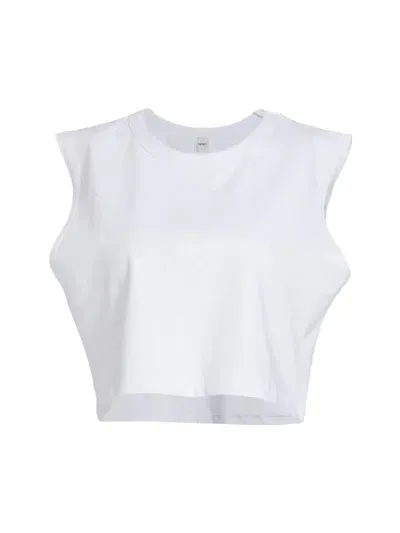 Leset White Boxy Tank Top