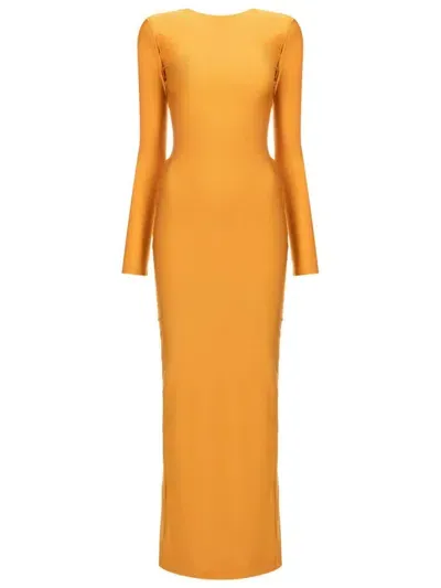 Lethicia Bronstein Gracie Long-sleeved Maxi Dress In Yellow