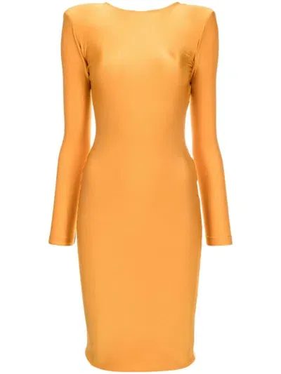 Lethicia Bronstein Gracie V-back Bodycon Dress In Yellow