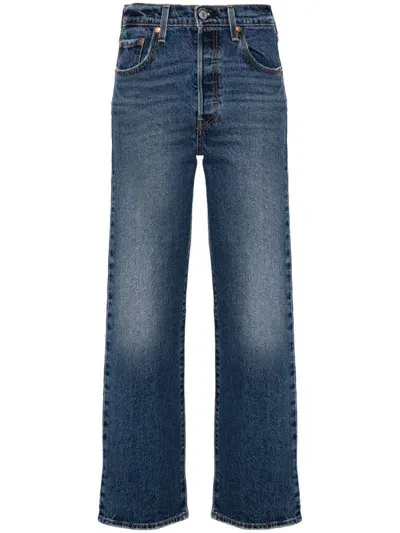 Levi's Ribcage High-waisted Straight Jeans In Blue