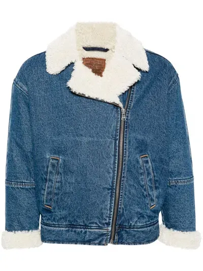 Levi's Sherpa Flight Jacket - In The Air Clothing In Blue