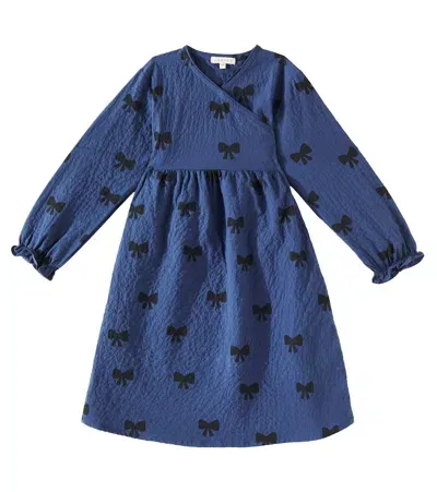 Liewood Kids' Cleo Printed Cotton Dress In Blue