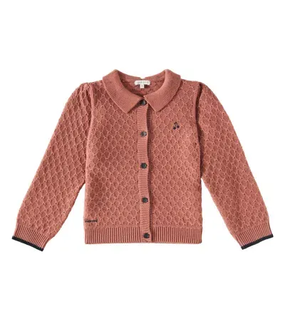 Liewood Kids' Jane Wool And Cotton Cardigan In Pink