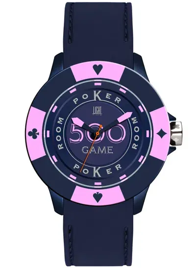 Light Time Mod. Poker - Blue / Pink In Black