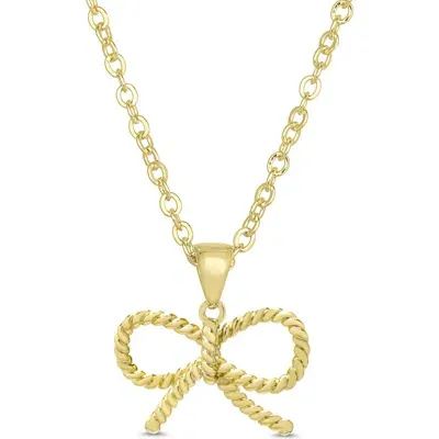 Lily Nily Kids' Bow Twist Pendant Necklace In Gold