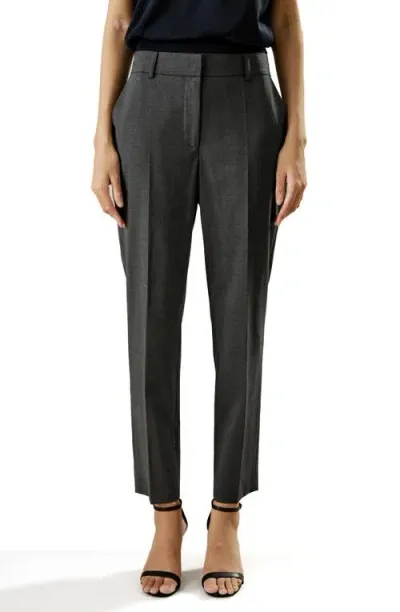 Lilysilk Dolce Vita Merino Wool Trousers In Metal Gray