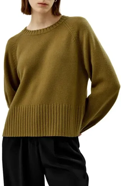 Lilysilk Gelato Wool-blend Sweater For Women In Avocado Green