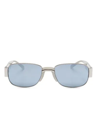 Linda Farrow Rectangle-frame Sunglasses In Metallic