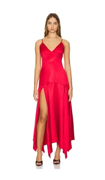 Line & Dot Reseda Dress In Red