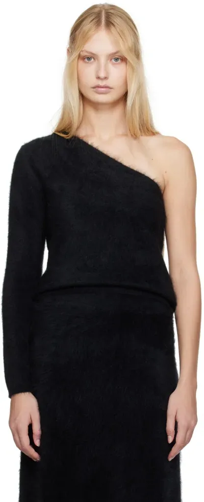 Lisa Yang Black Dae Sweater In Bk Black Brushed