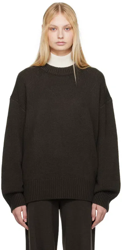 Lisa Yang Brown Renske Sweater In Wo Wood