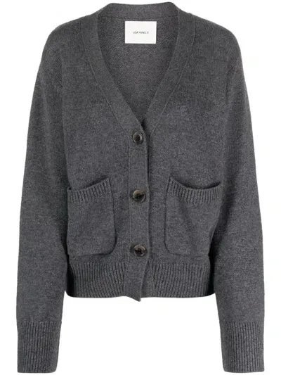 Lisa Yang Danni Cashmere Cardigan In Grey