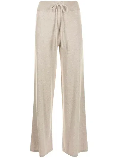 Lisa Yang Drawstring Wide-leg Cashmere Trousers In Neutrals