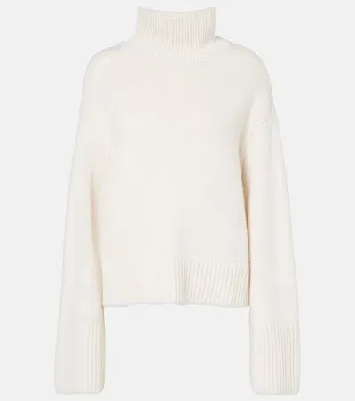 Lisa Yang Fleur Cashmere Turtleneck Sweater In White