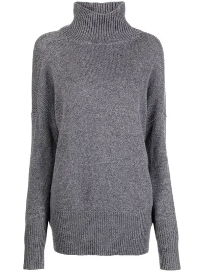 Lisa Yang Heidi Cashmere Turtle Neck Jumper In Gray