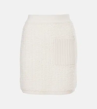 Lisa Yang Imogen Knitted Cashmere Miniskirt In White