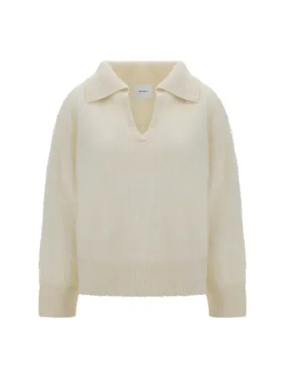 Lisa Yang Kerry Sweater In Cream Brushed