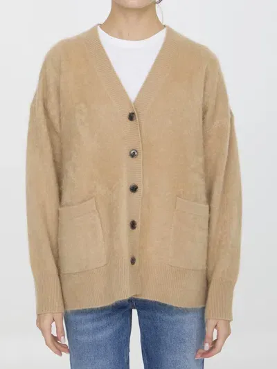 Lisa Yang Malena Cardigan In Beige