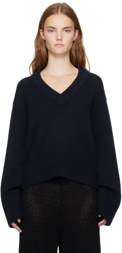 Lisa Yang Navy Aletta Sweater In Na Navy