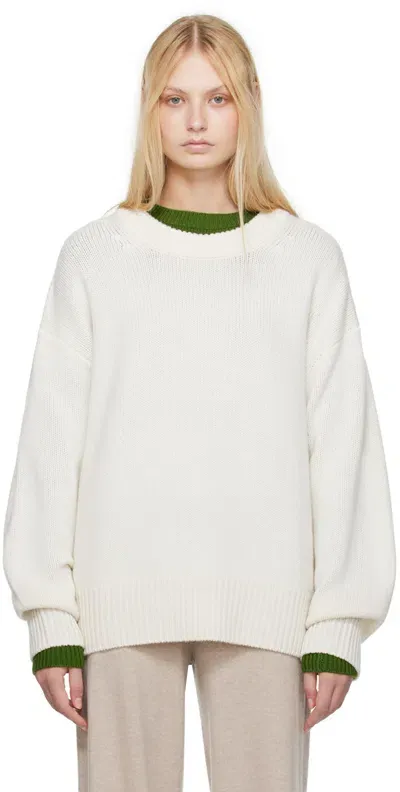 Lisa Yang Off-white Renske Sweater In Cr Cream