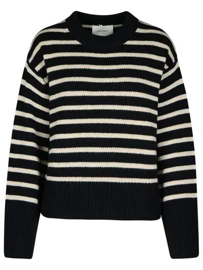 Lisa Yang Striped Cashmere Sony Pullover Sweater In Black