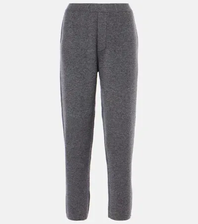 Lisa Yang Sonya Mid-rise Cashmere Straight Pants In Grey