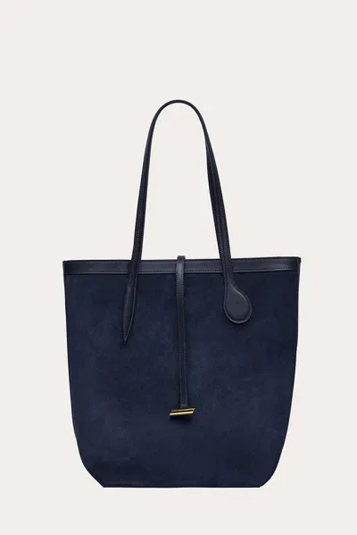 Little Liffner Tall Sprout Tote Navy Suede In Blue