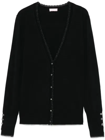 Liu •jo Button-up Cardigan In Schwarz