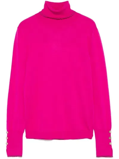 Liu •jo Chiusa Sweater In Fuchsia