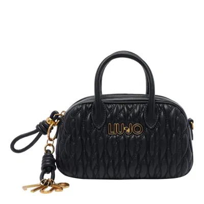 Liu •jo Logo Handbag In Black