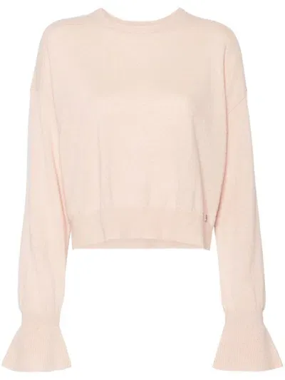 Liu •jo Logo-plaque Sweater In Pink