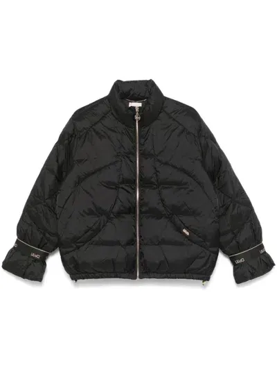 Liu •jo Logo-print Padded Jacket In Black