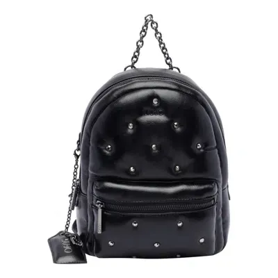 Liu •jo Logo-lettering Backpack In Black