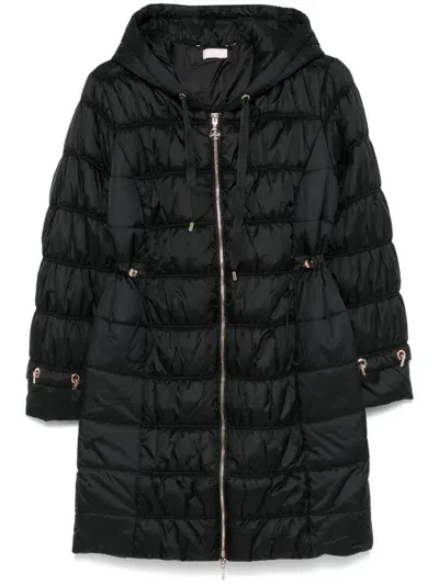 Liu •jo Quilted Coat In Black