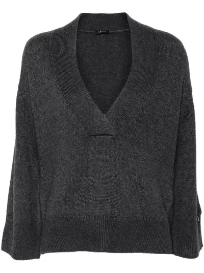 Liu •jo V-neck Sweater In Grey