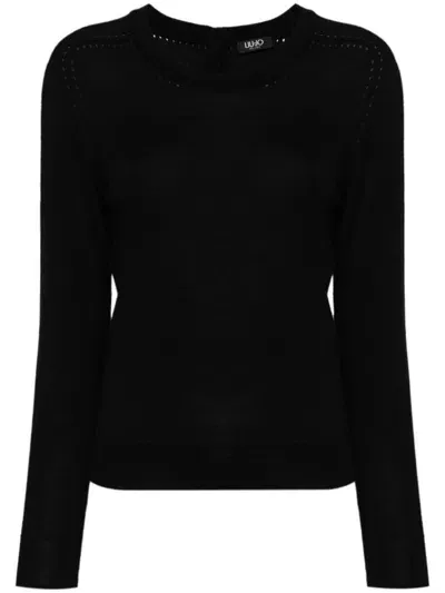 Liu •jo Virgin-wool Sweater In Black