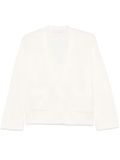 Liu •jo Wool Cardigan In White