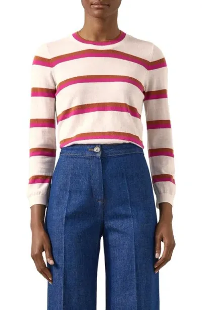 Lk Bennett Ashley Wool & Cashmere Sweater In Pink Multi