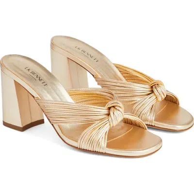 Lk Bennett Coletta Block Heel Sandal In Gold