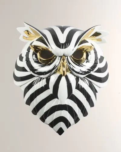 Lladrò Fierce Portraits Porcelain Owl Mask In Black