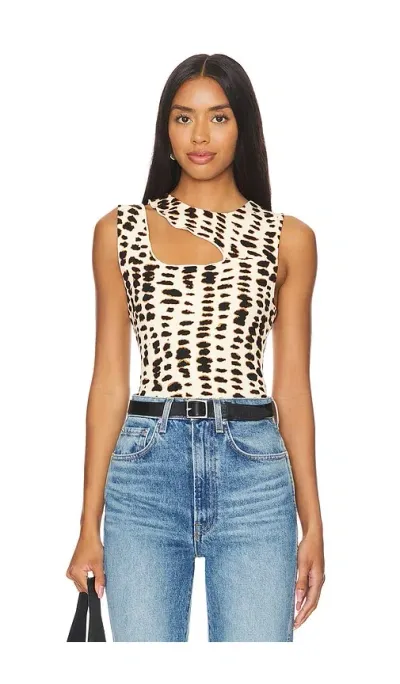 Lna Double Layer Moxie Tank Top In Zuri Print