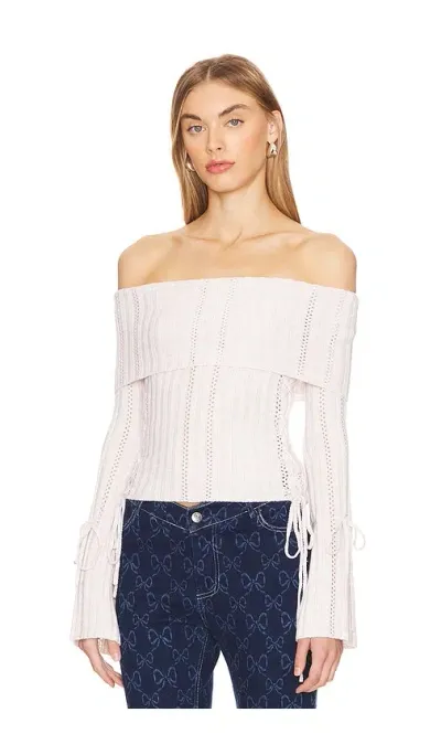 Loba Paulet Off The Shoulder Sweater In Ivory