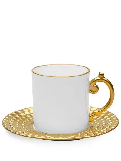 L'objet Aegean Espresso Cup And Saucer In Gold